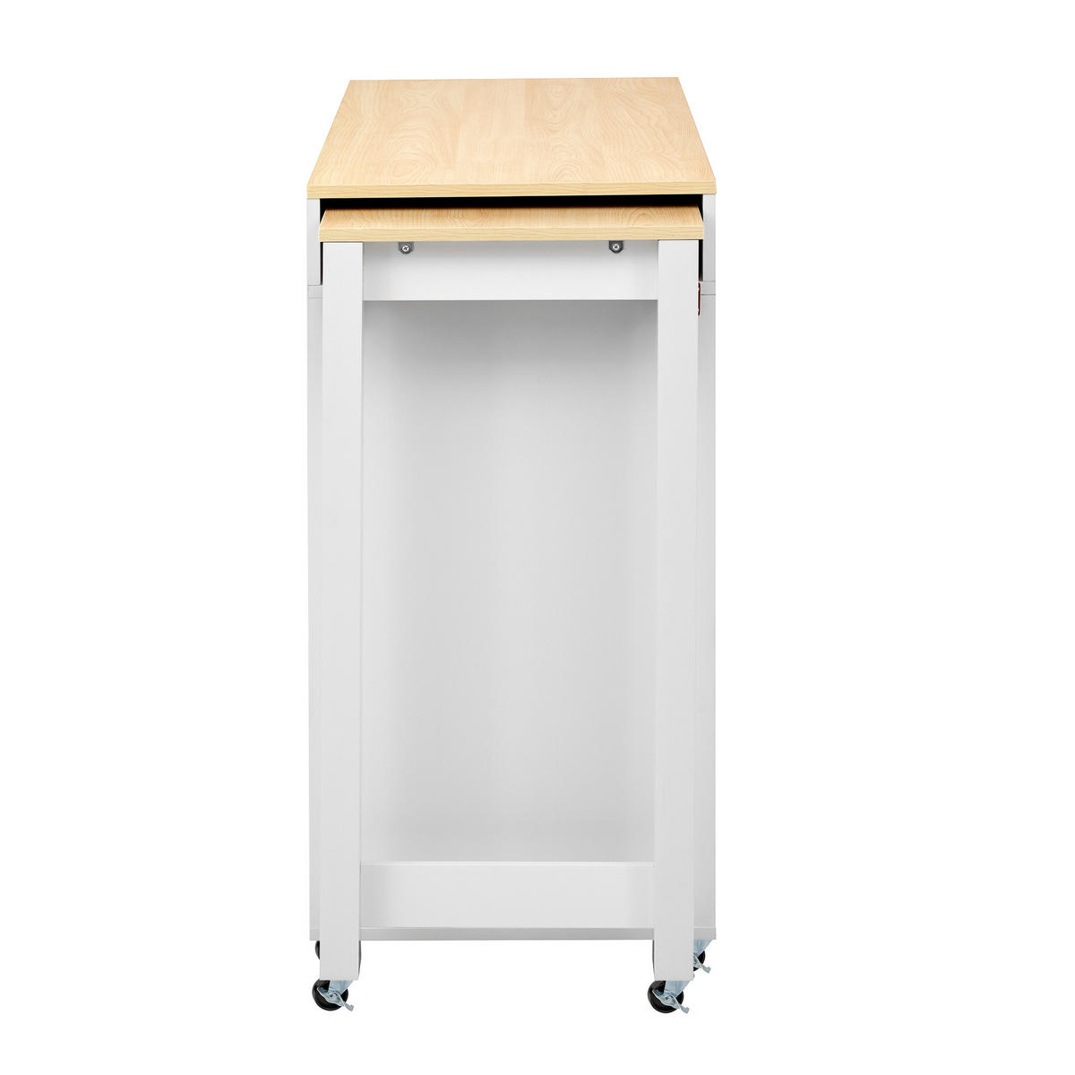 KÜCHENINSEL DE-41131 137-190,6/45,2/92 cm mit seitlich ausziehbarer Arbeitsplatte Weiß - Weiß, Holzwerkstoff (137/92/45.2cm) - ComfortXL