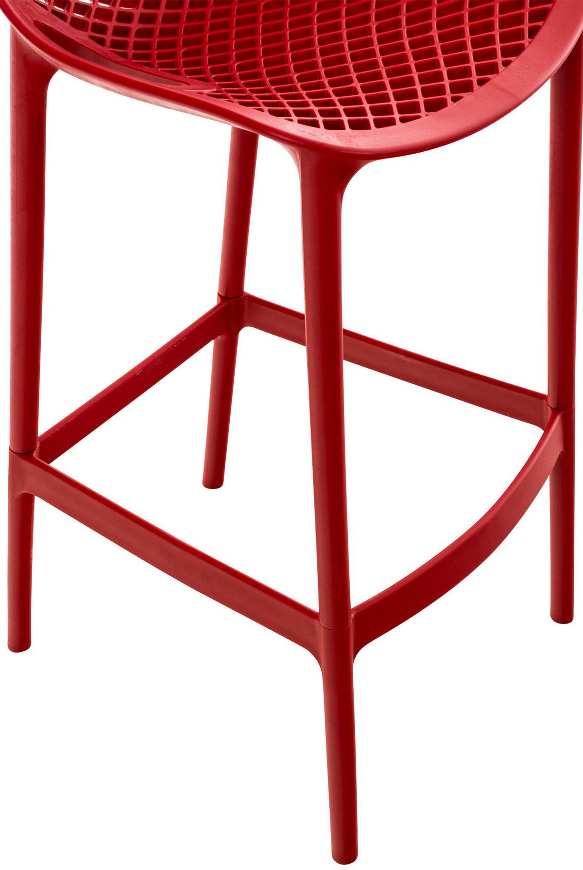 BARHOCKER 2er Set Kunststoff Rot - Rot, Kunststoff (45/105/53cm) - CLP