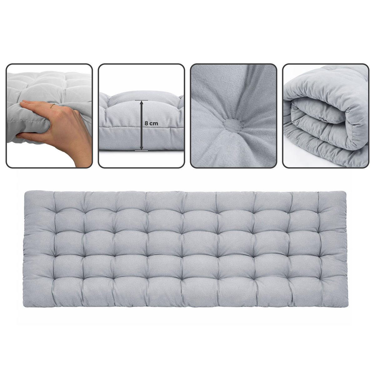 GARTEN-RELAXSESSEL Klappbarer Dream - Grau, Metall (67/75.5/193cm)