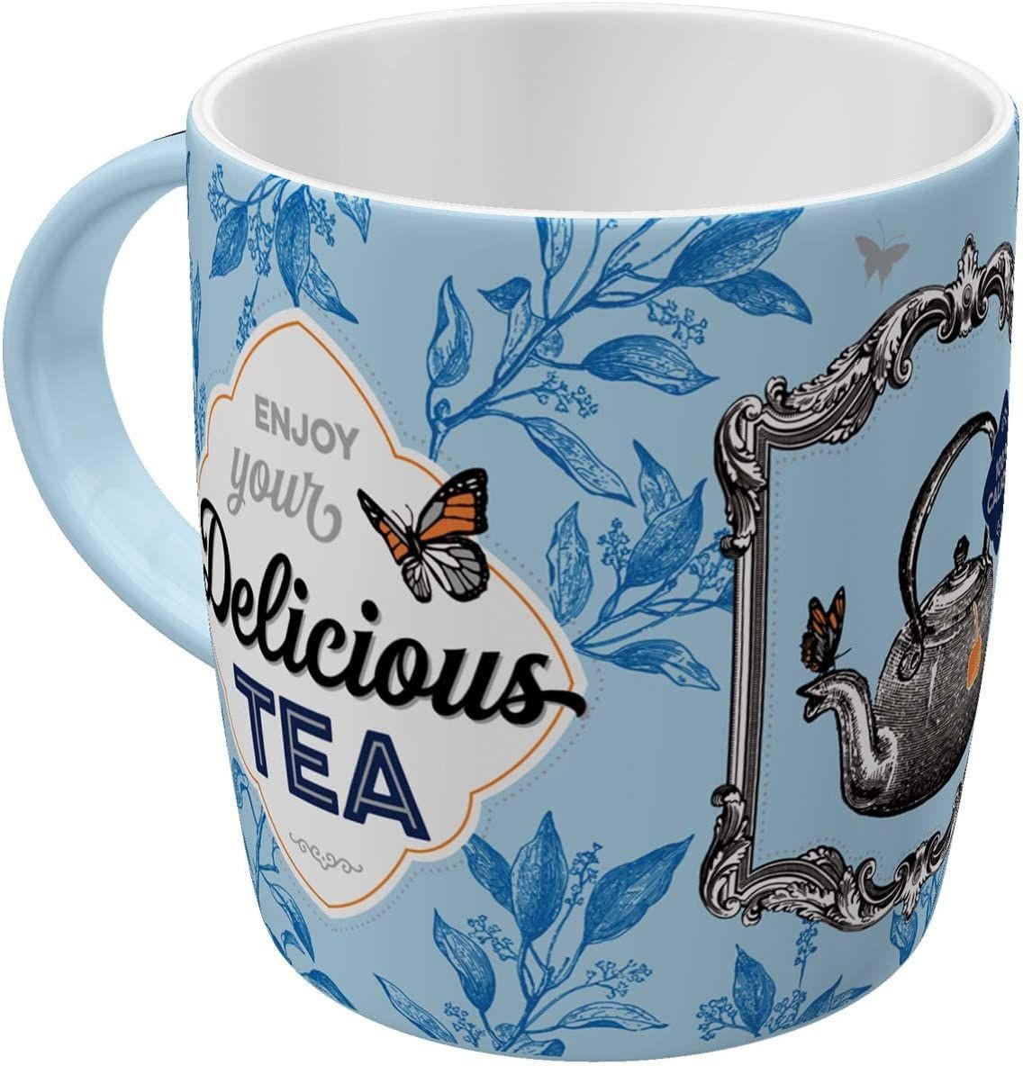 KAFFEETASSE 330 ml Home & Country Always Time for a Tea - Multicolor, Keramik (0.33L) - Nostalgic-Art