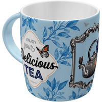 KAFFEETASSE 330 ml Home & Country Always Time for a Tea - Multicolor, Keramik (0.33L) - Nostalgic-Art