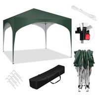 POPUP-GARTENPAVILLON – 3×3 m, wasserdicht, zusammenklappbar, mit halbrundem Dach - Grün, Metall (300/260/300cm) - Kaket