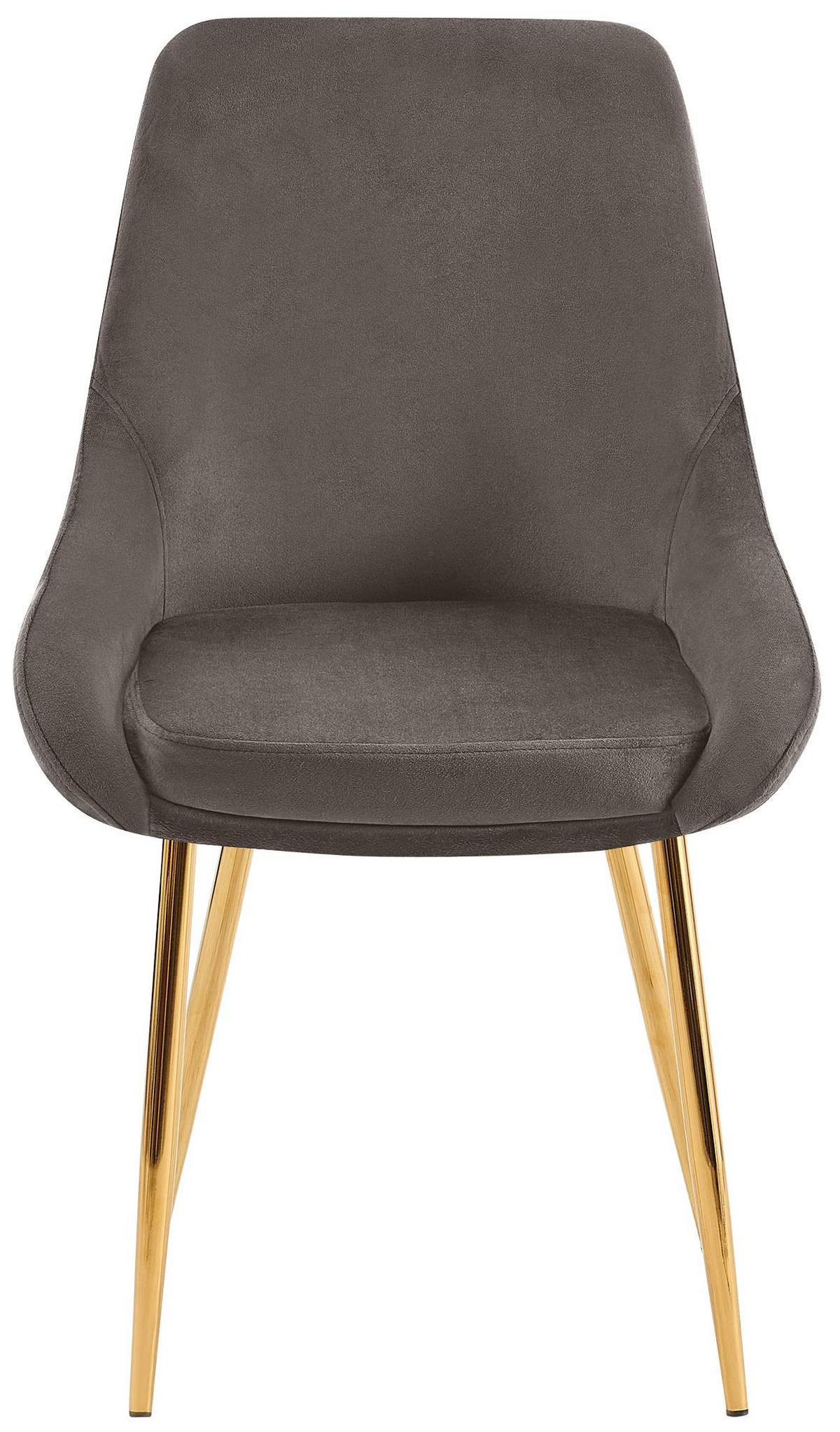 ESSZIMMERSTUHL 2er Set Samt Anthrazit - Anthrazit/Schwarz, Textil (50/86/53cm) - CLP