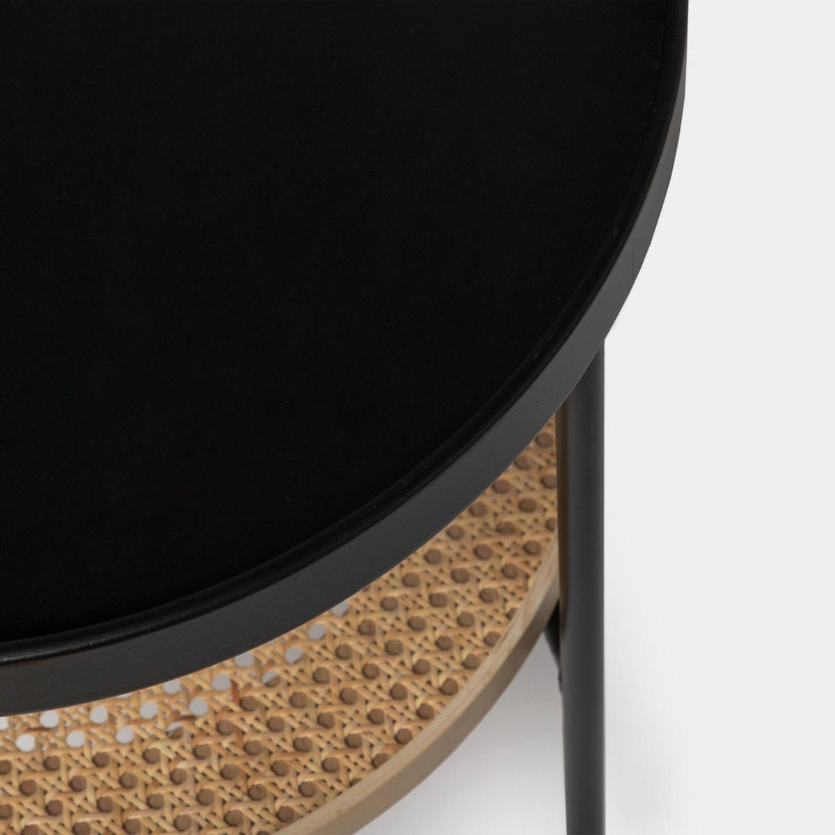 BEISTELLTISCH Niko Schwarz 45 cm x 46,5 cm - Schwarz, Metall (45/45/46cm) - Klast Home