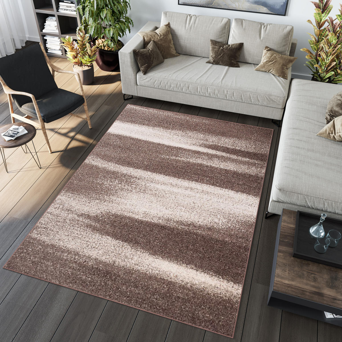 TEPPICH SARI Hellbraun 160/220 cm - Hellbraun, Textil (160/220cm) - Tapiso