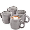 KAFFEEBECHER SET KAIRO MONDGRAU - 4 teilig aus Steingut - Dunkelgrau, Keramik (0.4L) - Sänger