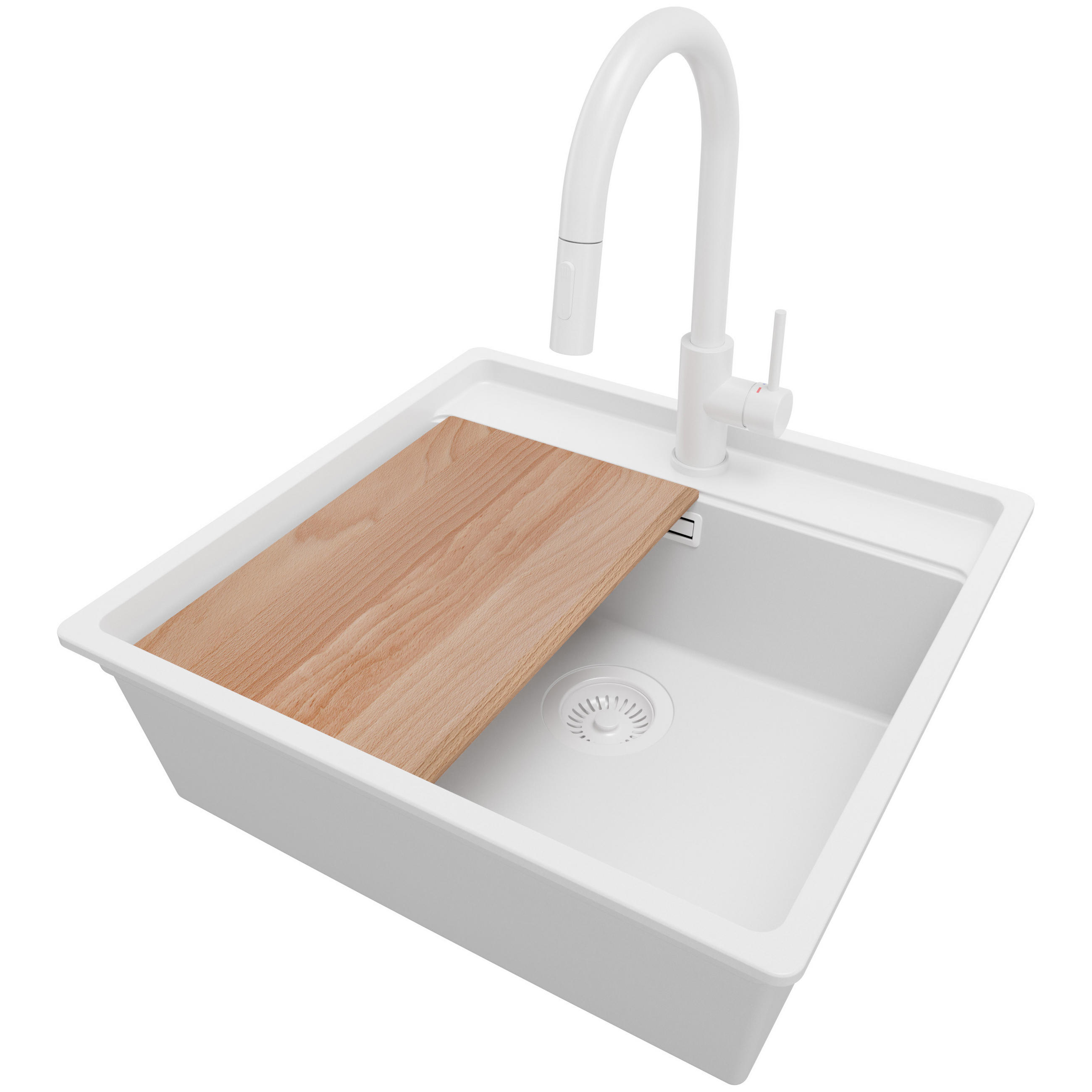 Primagran Unterbauspüle Weiß, Weiß, Weiß, Beige 56x20x53 cm