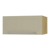 KLAPPHÄNGESCHRANK Kvantum W6B/80 Vanille Matt / Eiche Artisan Matt 80 / 59 / 36cm - Creme/Eiche Artisan, Holz/Holzwerkstoff (80/36/59cm) - Feldmann-Wohnen