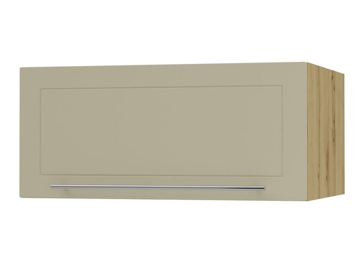 KLAPPHÄNGESCHRANK Kvantum W6B/80 Vanille Matt / Eiche Artisan Matt 80 / 59 / 36cm - Creme/Eiche Artisan, Holz/Holzwerkstoff (80/36/59cm) - Feldmann-Wohnen