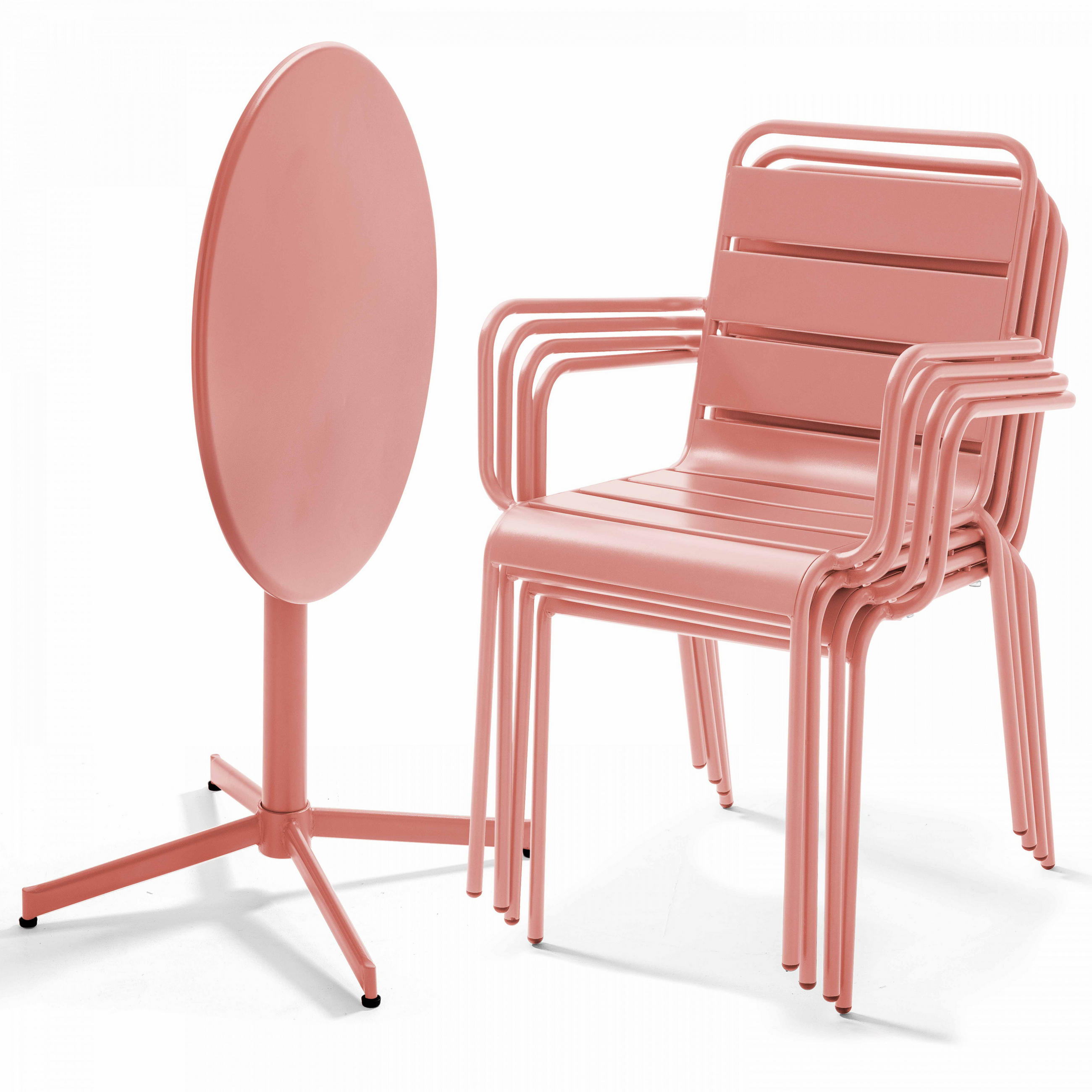 GARTENSET 5-tlg., Lehm - Pink, Metall - Oviala