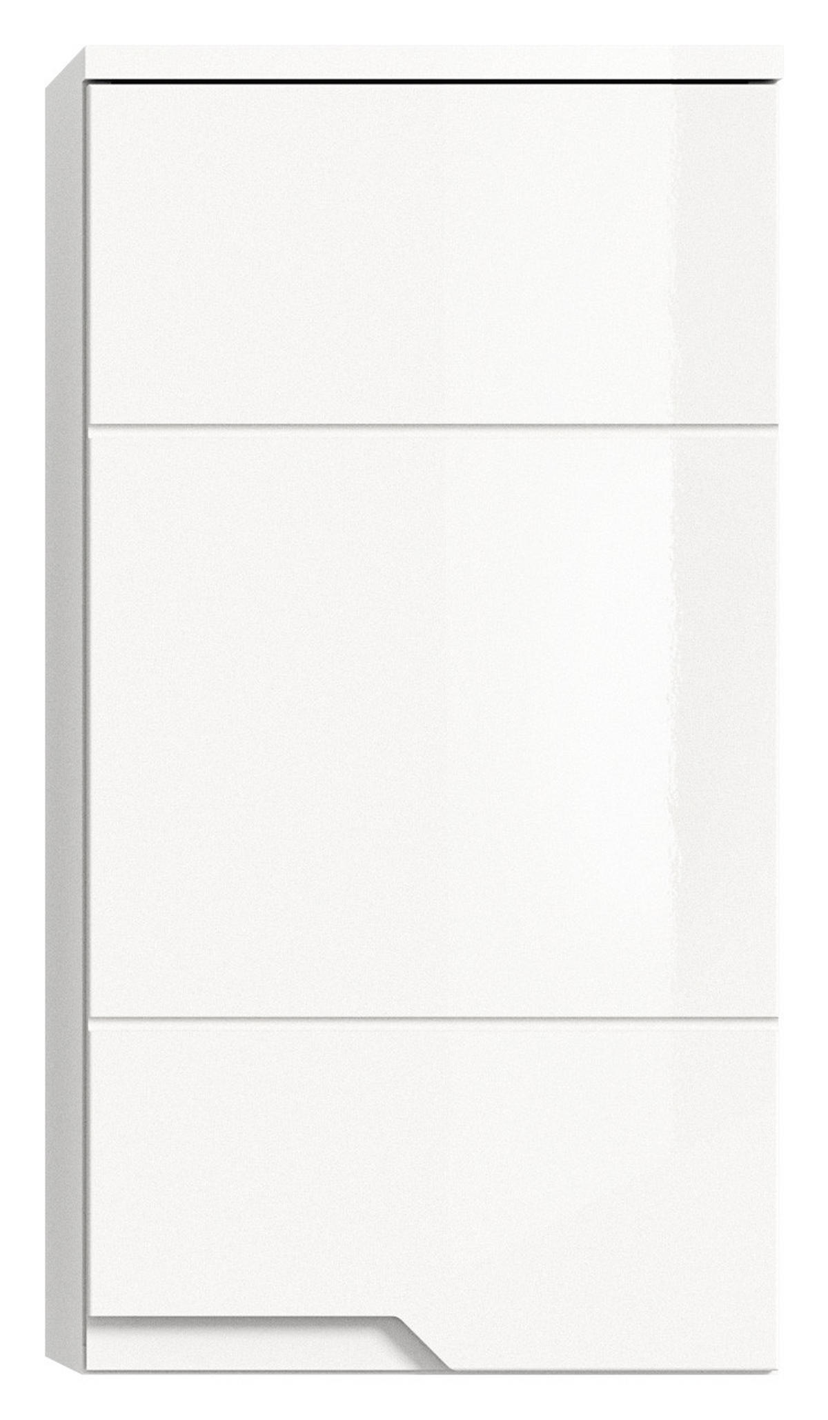 HÄNGESCHRANK SOLERO (B/H/T: ca. 38/73/27 cm) in Weiß/weiß hochglanz - Weiß, Holzwerkstoff (38/73/27cm)