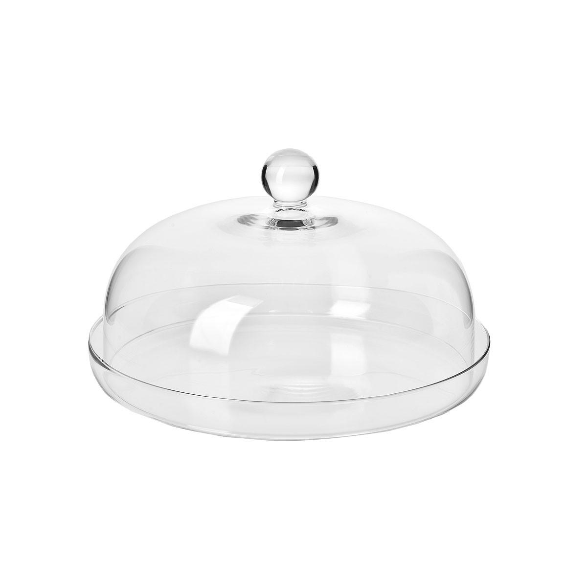 PLATTE MIT DECKEL Elite, 28 cm, Handgemacht - Transparent, Glas (28/17/28cm) - Krosno Glass