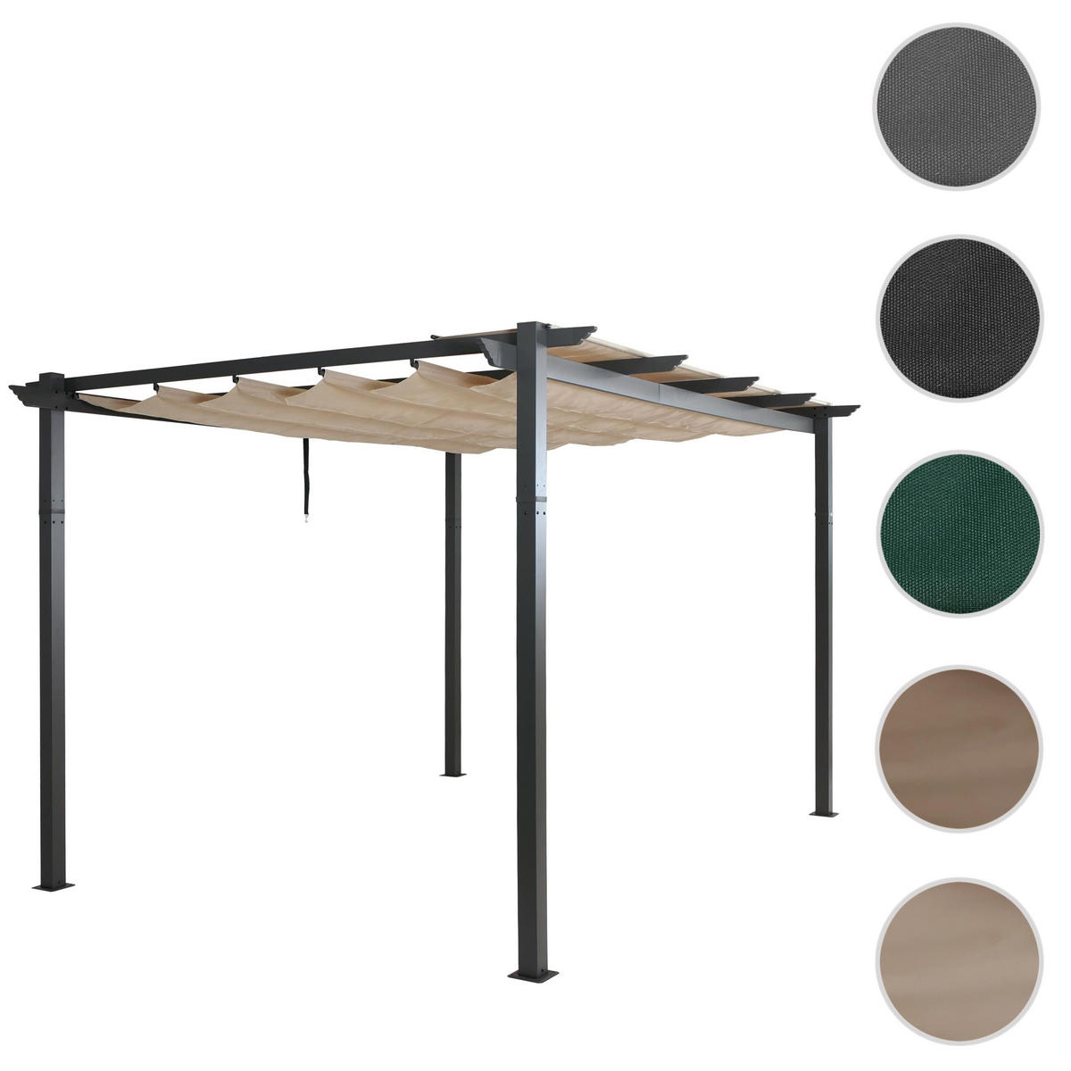 PERGOLA Beige - Beige, Metall (400/240/300cm) - MCW