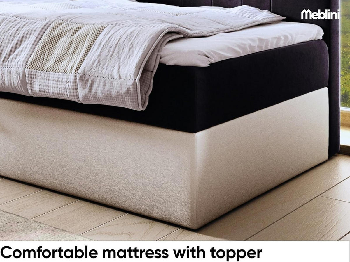 KINDERBETT GARETH 3 - Schwarz/Weiß, Holzwerkstoff (93/212cm) - Meblini