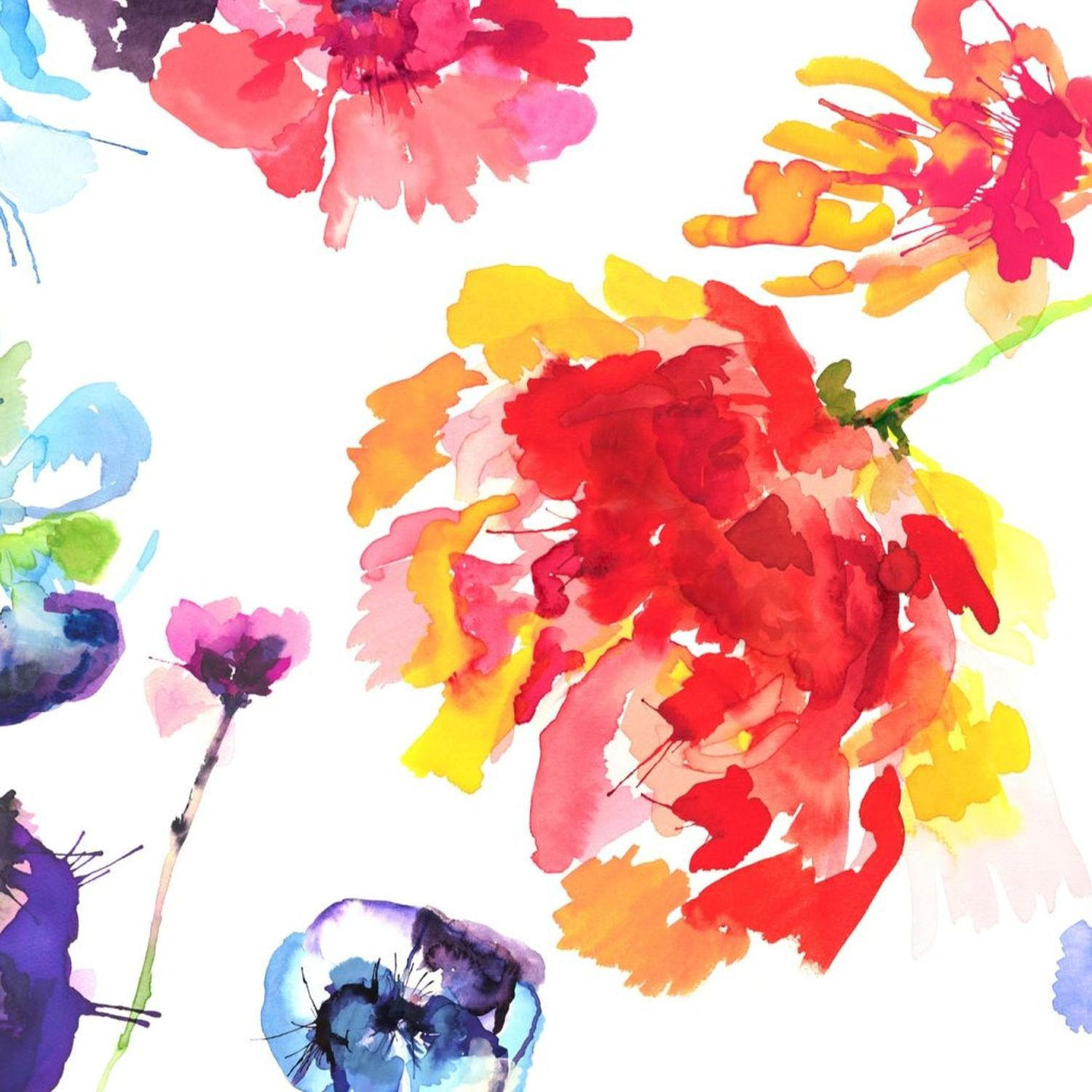 FOTOTAPETE Blumen 368 x 254 cm - Multicolor, Papier (368/254cm) - Sanders & Sanders