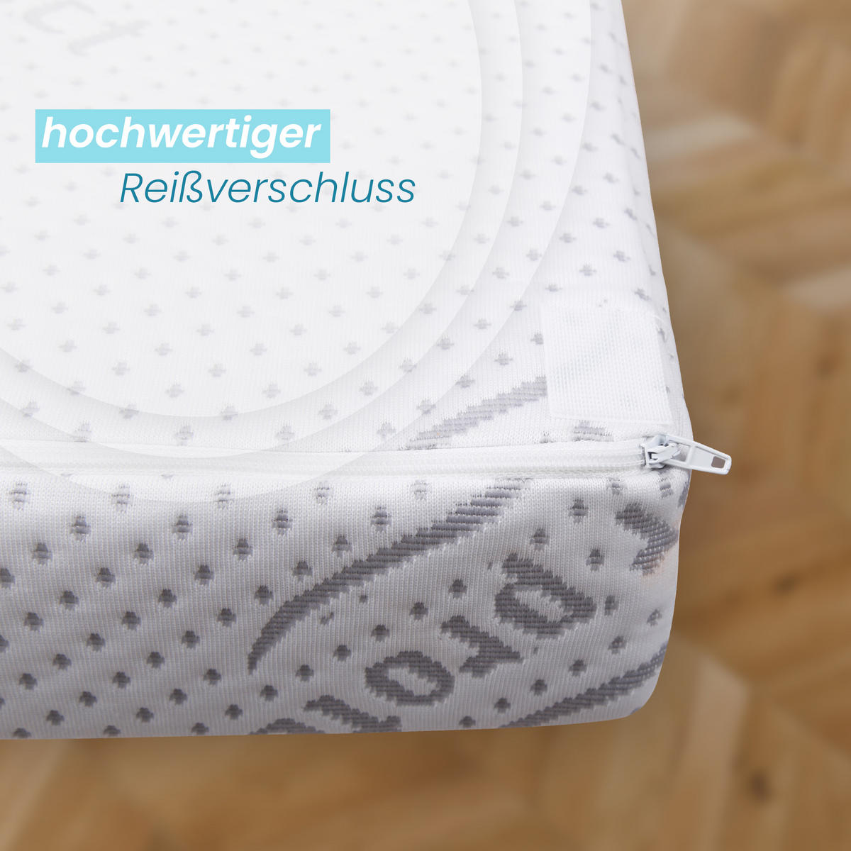 KNIEKISSEN Memory-Schaum viscoelastisch 25x19x7,5 cm - Weiß, Textil (19/25cm) - Bestlivings