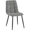 STUHL Cord Grau - Schwarz/Grau, Textil/Metall (45/84/55cm) - CLP