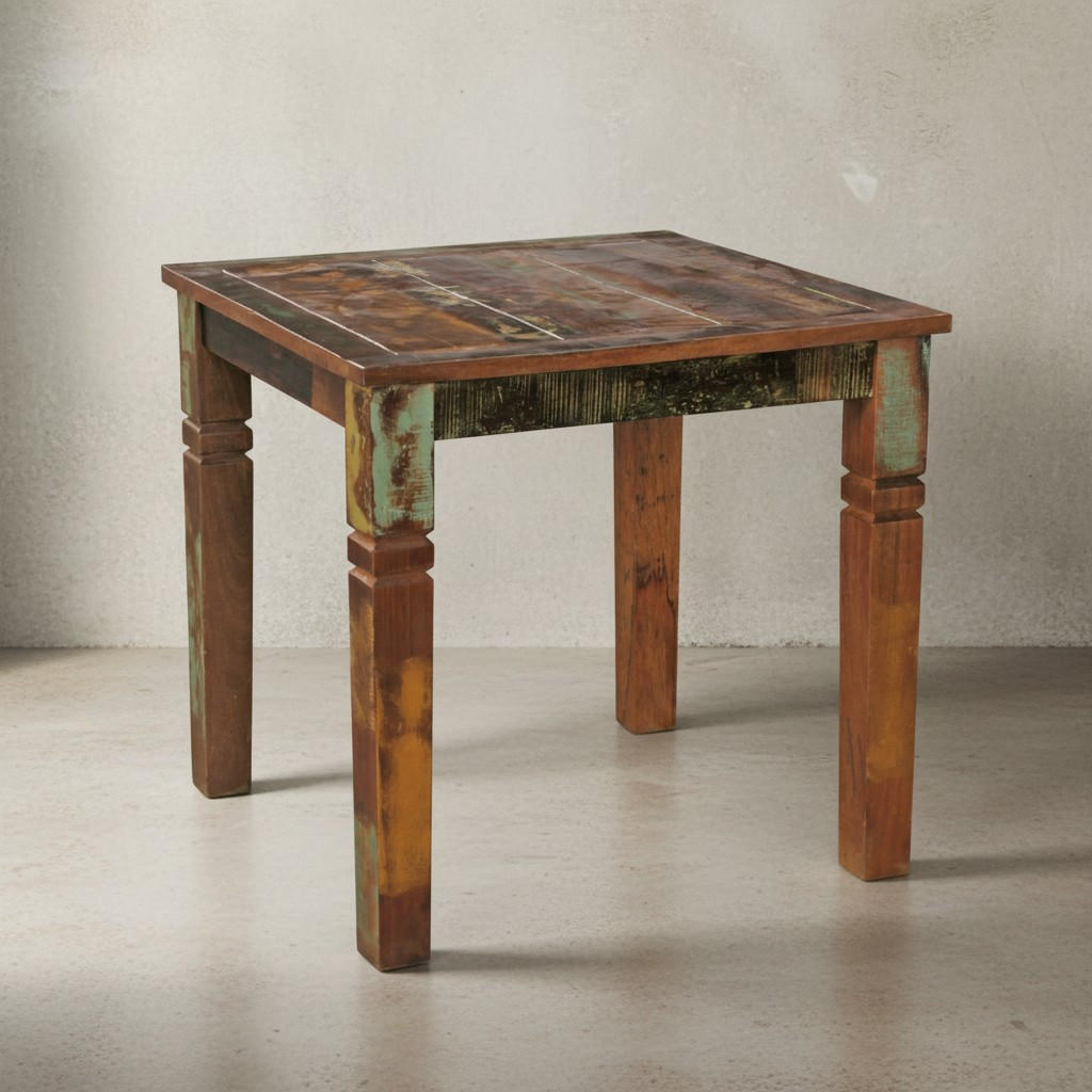 ESSTISCH Massivholz Quadratisch Landhausstil DIANA, Beige 80x80x76 cm - Beige/Braun, Holz (80/80/76cm) - KADIMA DESIGN