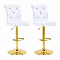 ESSZIMMERSTUHL 2er-Set PVC White mit Krokodil-Optik - Weiß, Metall (42/125/55cm) - Meubliv