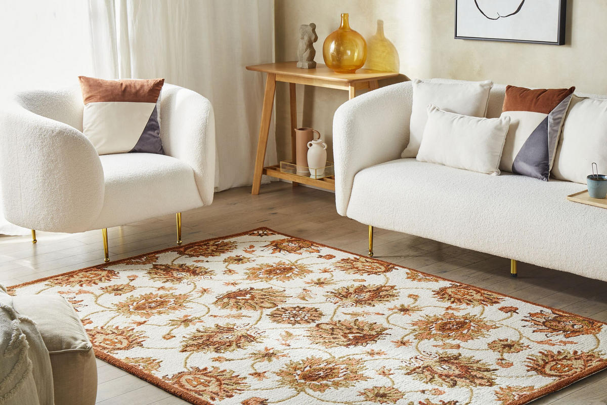 VINTAGE-TEPPICH Ezine 200/140 cm - Beige, Textil (140/200cm) - Beliani