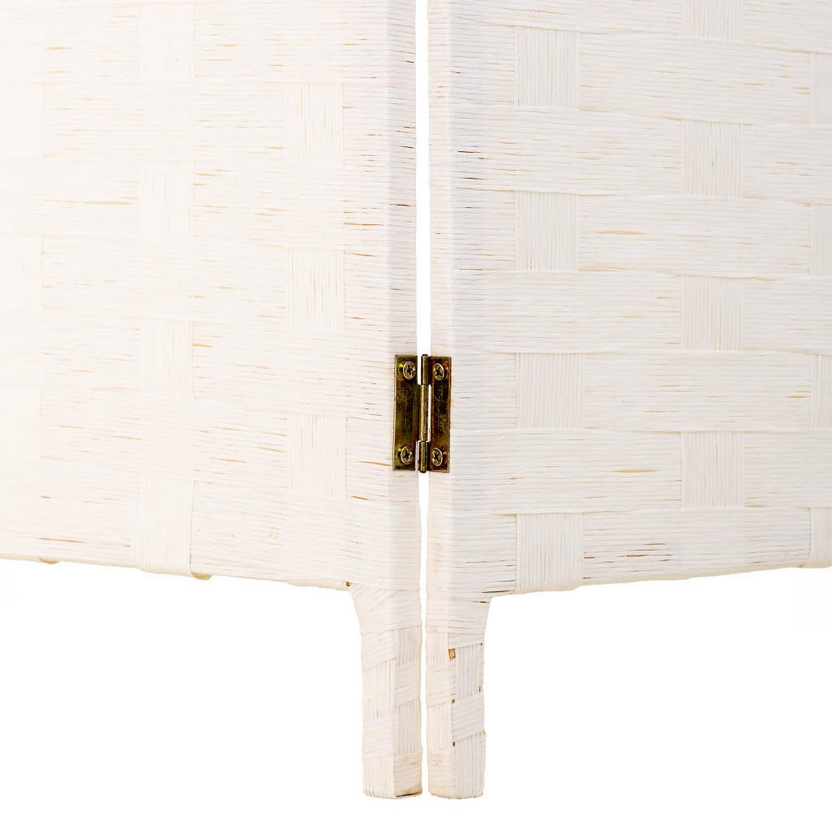 PARAVENT aus geflochtenem Papier mit 4 PANEELE, 3x180cm - Weiß, Papier (200/180/3cm) - Wanderlust