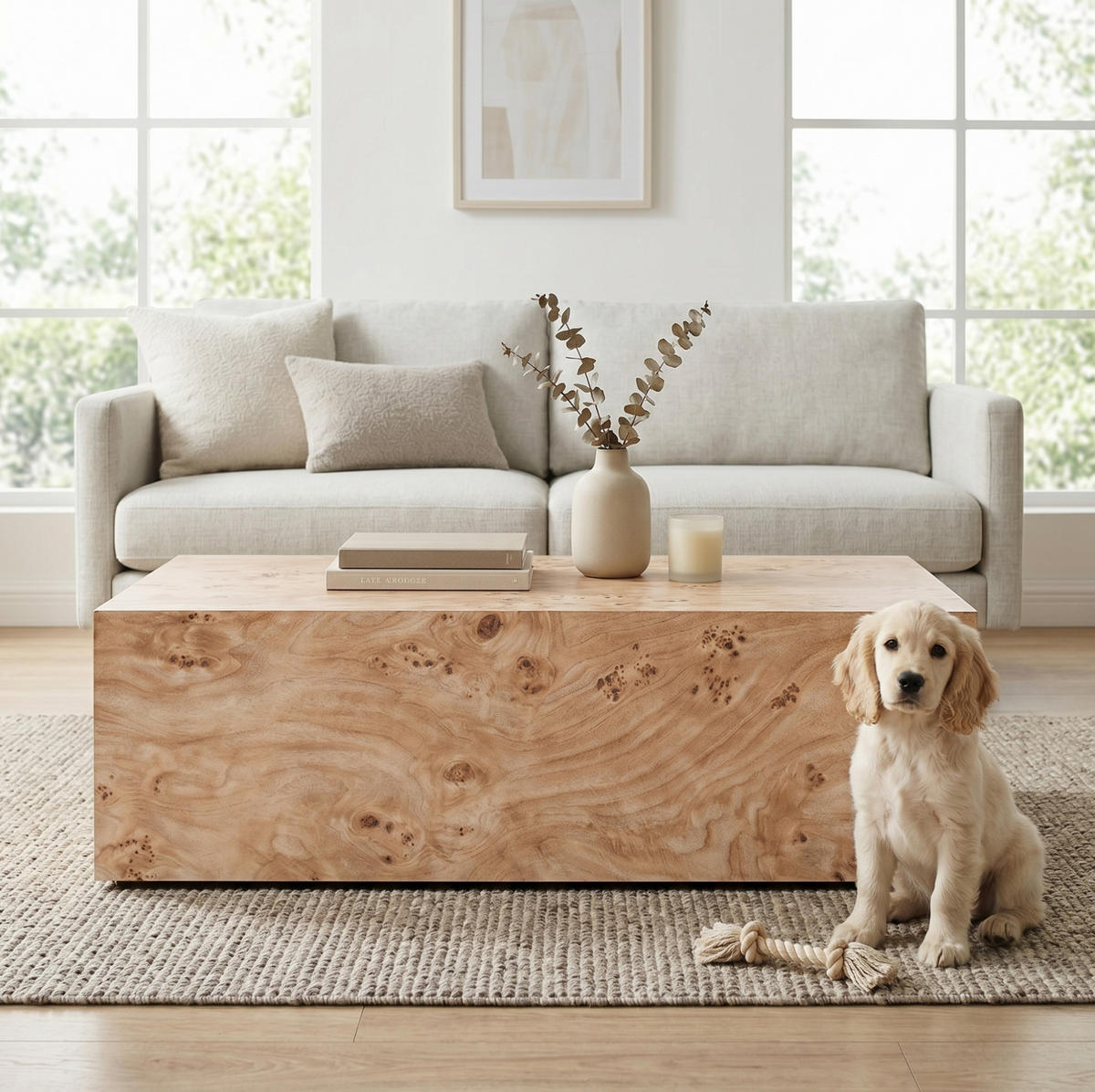 COUCHTISCH aus MDF 90x50x30 cm in Holzfarben mit pflegeleichter Oberfläche - Eichefarben, Holzwerkstoff (90/50/30cm) - IVMEU
