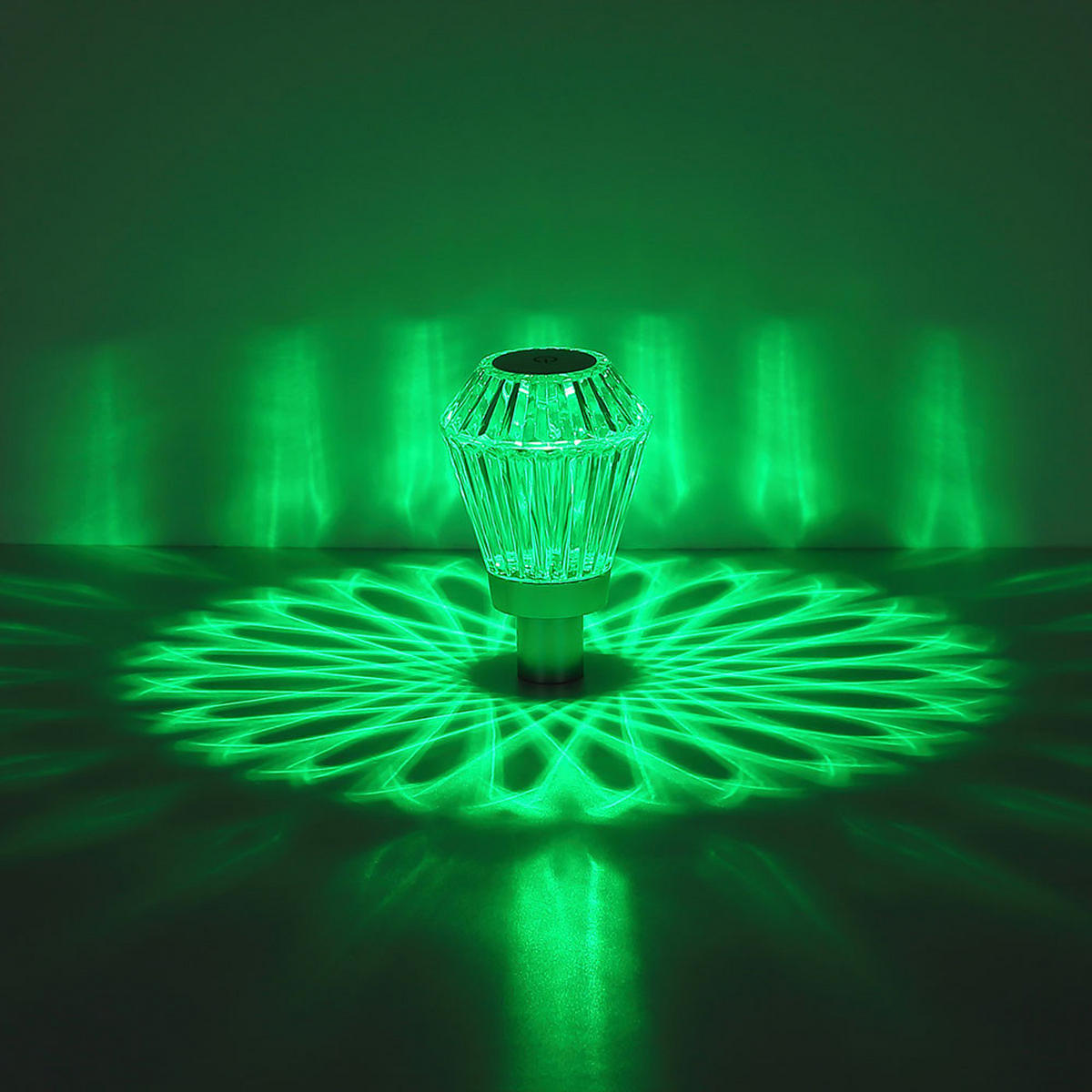 LED TISCHLEUCHTE POLIMI Silber Kristalloptik - Silberfarben, Kunststoff (11/11/16.9cm) - Globo Lighting