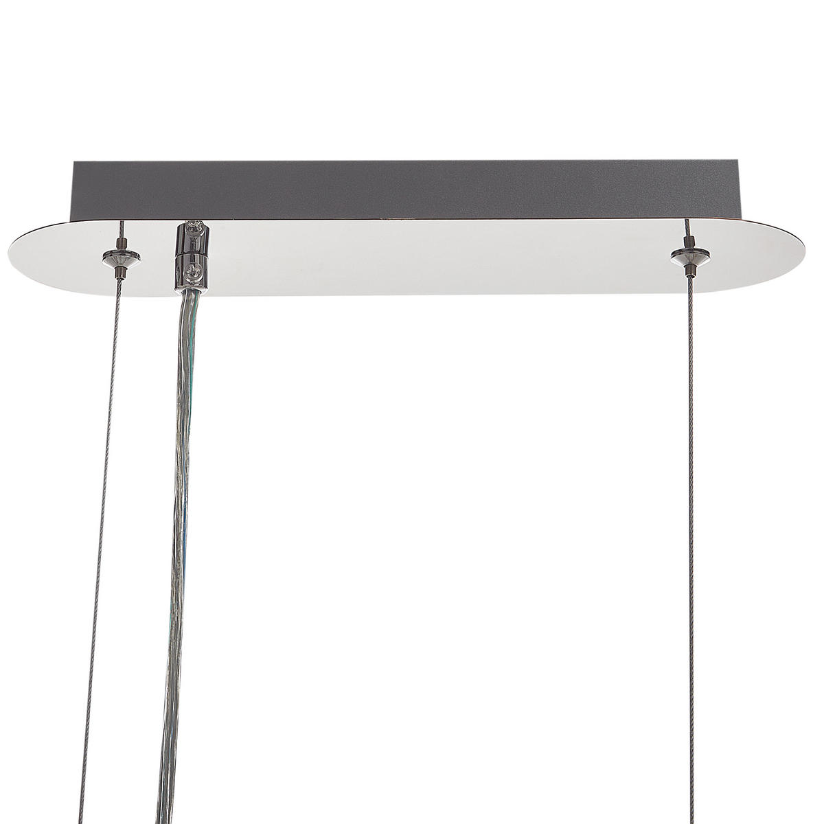 KRONLEUCHTER Silber Mandeo - Silberfarben, Glas (14/68/120cm) - Beliani
