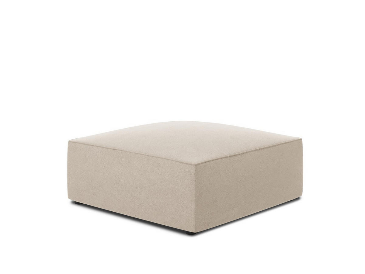 POUF Ruby aus Samt beige - Beige, Textil (93/40/93cm) - Micadoni