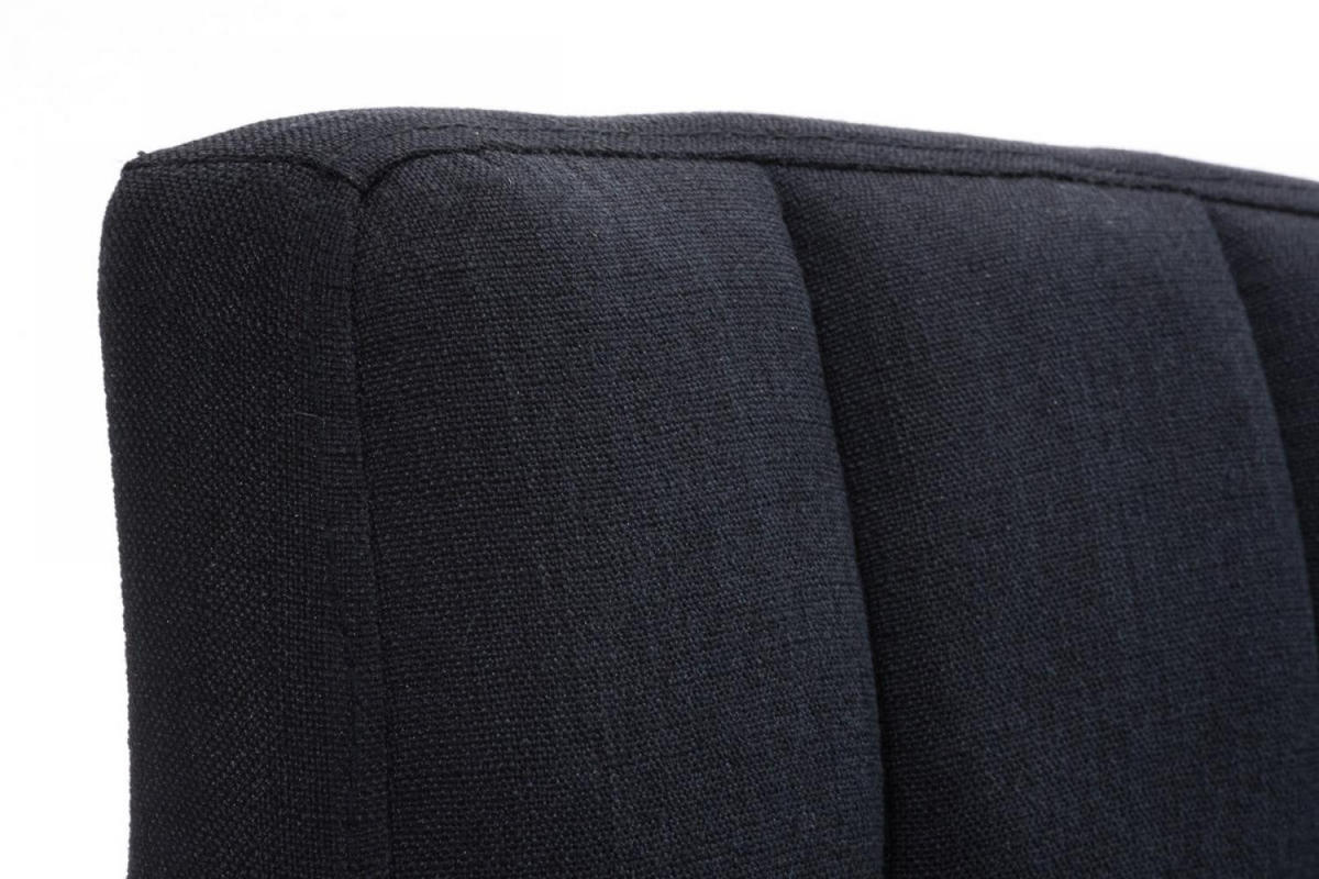 BARHOCKER Stoff schwarz - Chromfarben/Schwarz, Textil/Metall (46/94/47cm) - CLP