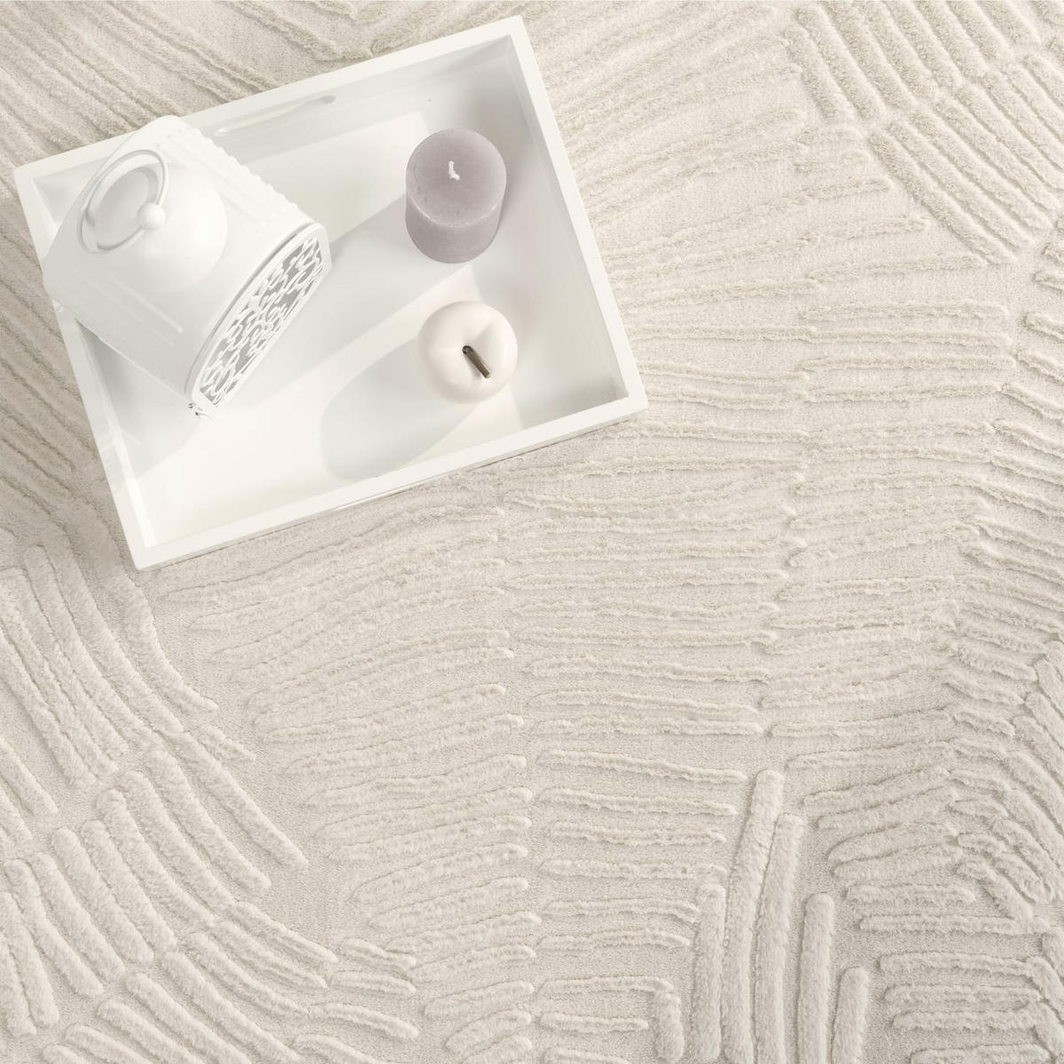 FLACHWEBETEPPICH Boho Creme 240 x 340 cm - Creme, Kunststoff (240/340cm) - TT Home