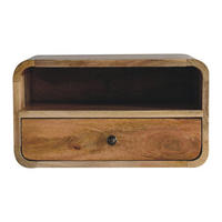 NACHTTISCH Levitate - Beige/Messingfarben, Holz/Metall (45/25/32cm) - Artisan Furniture