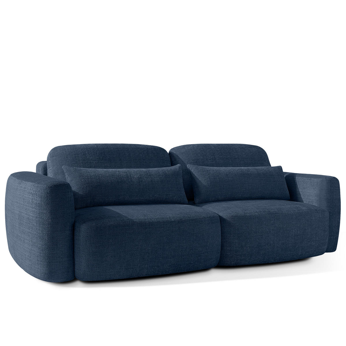 SITZGARNITUR ELOSA - Dunkelblau, Holz/Textil (245/85/115cm) - KONSIMO®