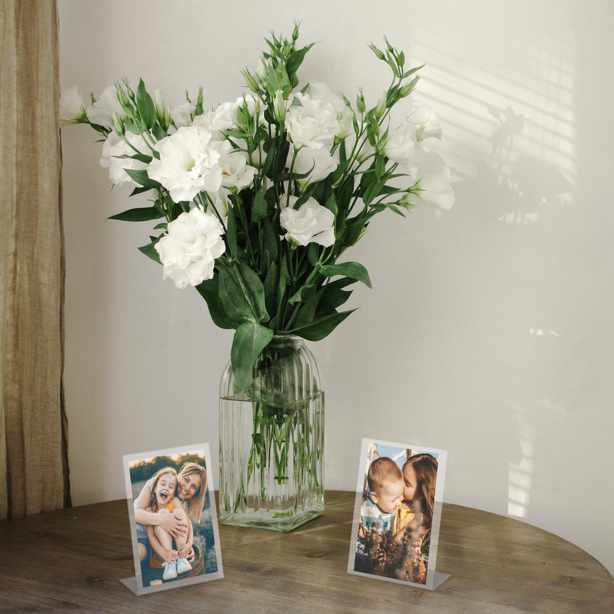 10XSTOJAN na stôl - priehľadné, plast (15/22/7cm) - Relaxdays