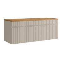 WASCHBECKENUNTERSCHRANK - 120cm x 46cm - MDF - beige - SATARA - Beige, Holz (120/46/46cm) - Vente-Unique