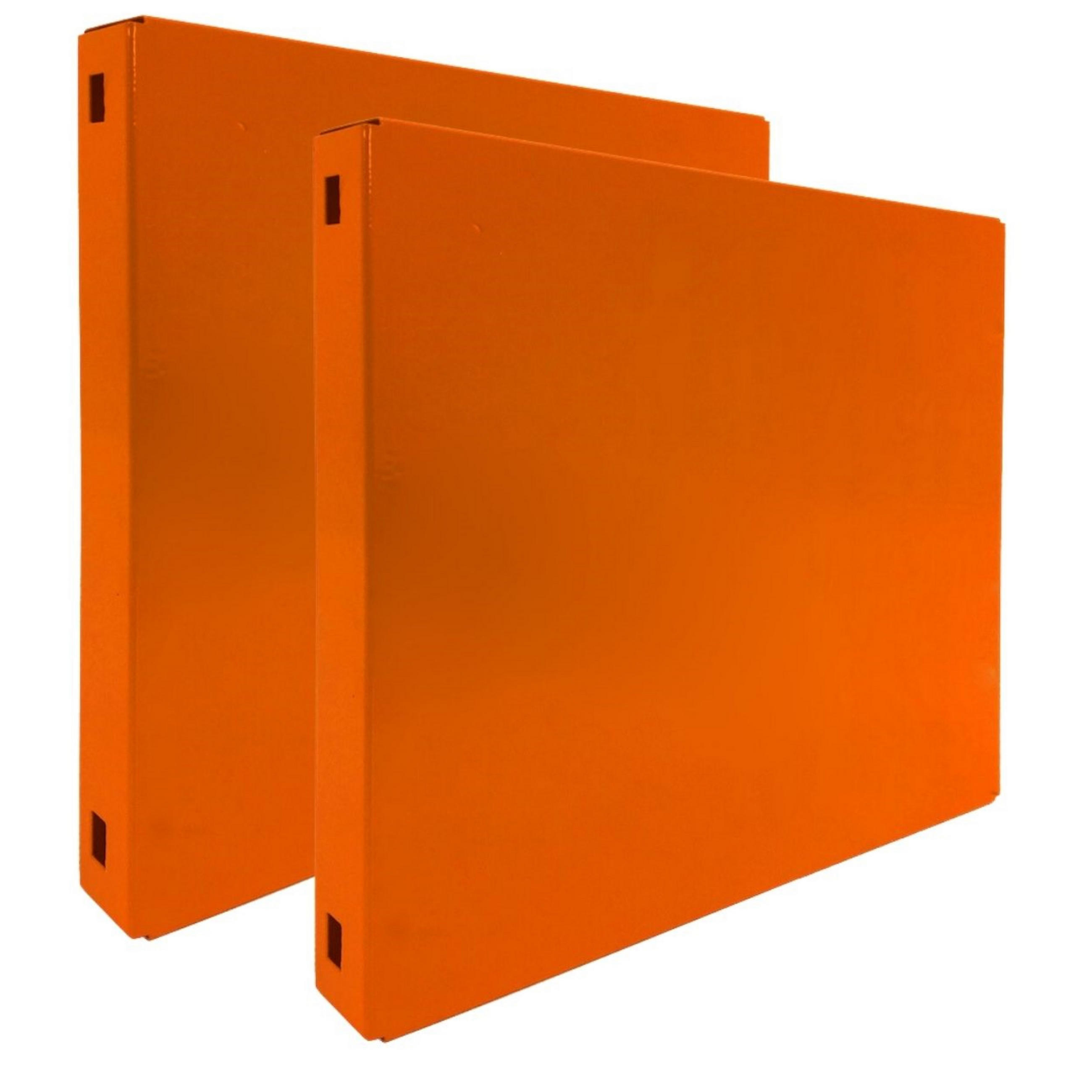DOPPELPACK 2x Memoboard aus Stahl geschlossen | HxBxT 30x30x3,5cm | Orange | Wandtafel Trägersystem - Gelb, Metall (30/30/3.5cm) - PROREGAL