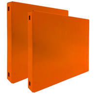 DOPPELPACK 2x Memoboard aus Stahl geschlossen | HxBxT 30x30x3,5cm | Orange | Wandtafel Trägersystem - Gelb, Metall (30/30/3.5cm) - PROREGAL