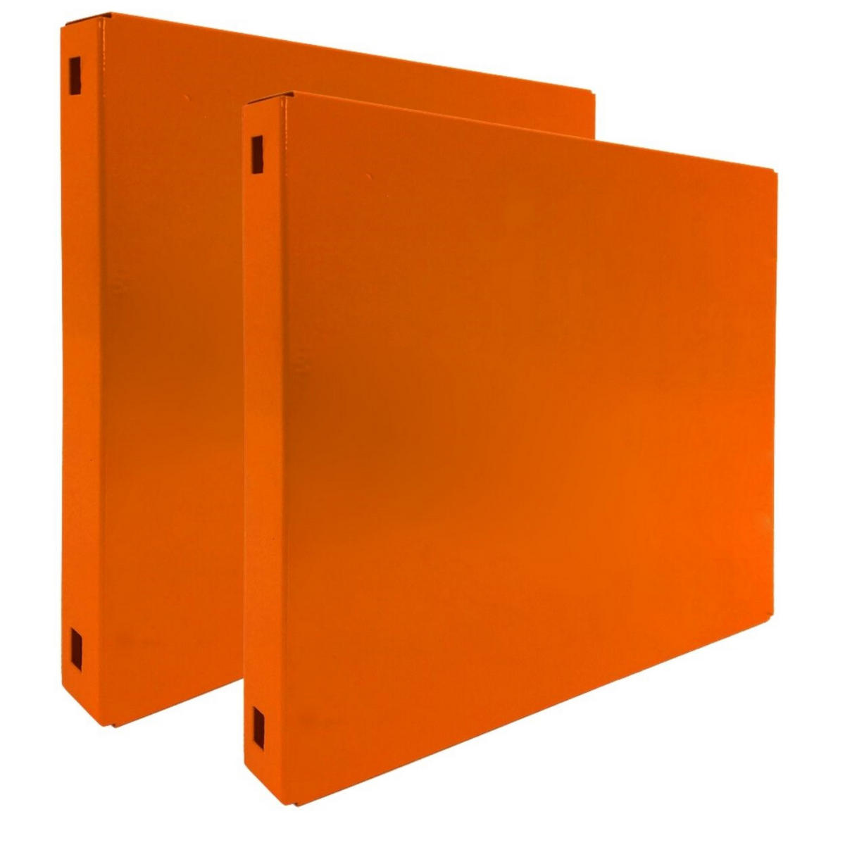 DOPPELPACK 2x Memoboard aus Stahl geschlossen | HxBxT 30x30x3,5cm | Orange | Wandtafel Trägersystem - Gelb, Metall (30/30/3.5cm) - PROREGAL