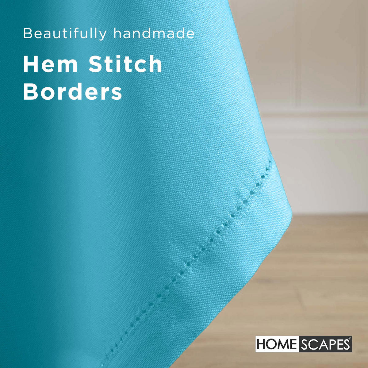 TISCHDECKE hellblau rund 178 cm, 100% Baumwolle - Hellblau, Textil (178/178cm) - Homescapes