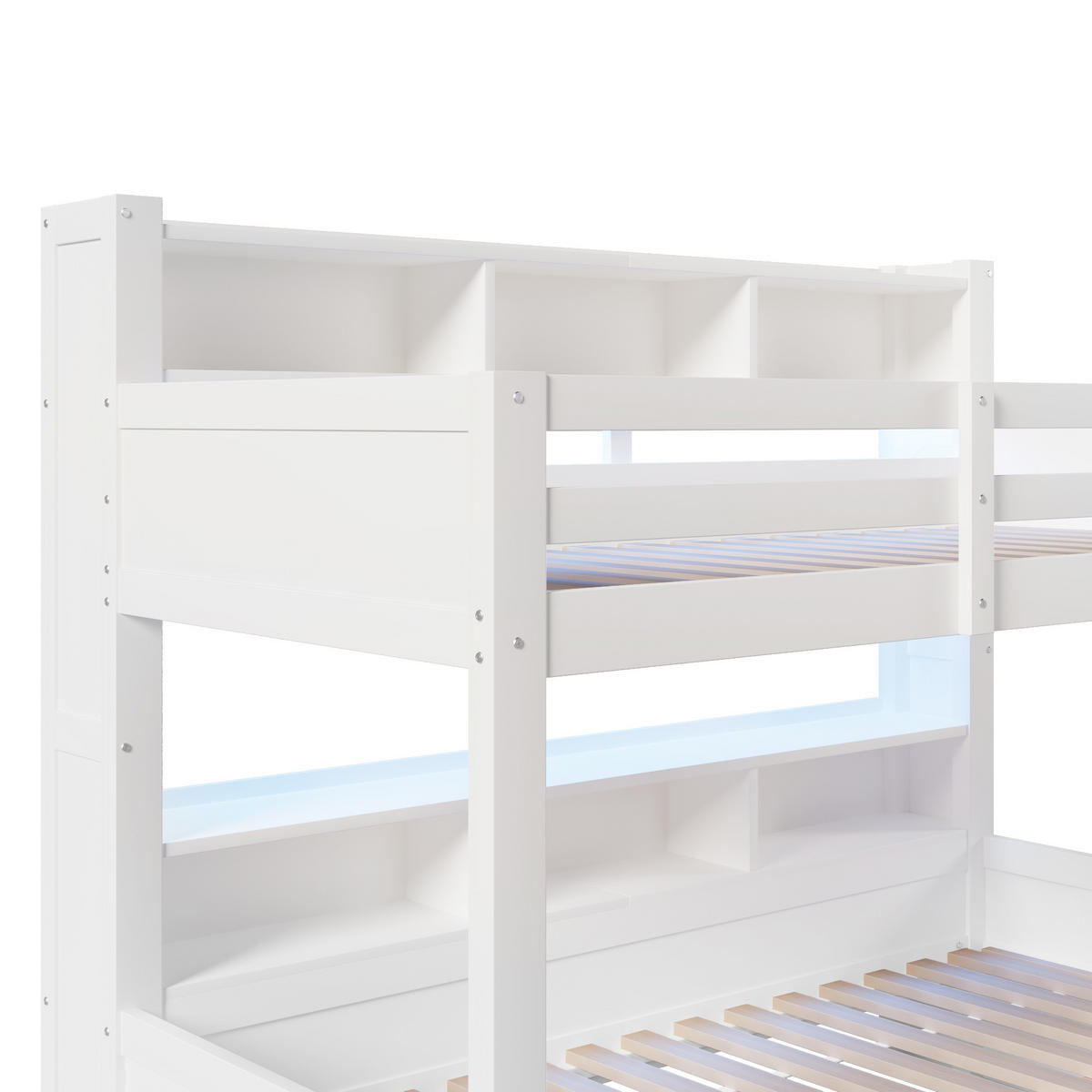 ETAGENBETT Etagenbett mit Schublade Weiß - Weiß, Holz (90/200cm) - ComfortXL