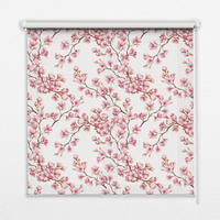 VNÚTORNÁ roleta - okenná roleta - roleta - 100x100 cm - Ružové okvetné lístky, púčiky na strome - pink, plast (100/100/0.5cm) - TULUP