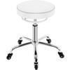 BÜROHOCKER 360° drehbar, rund, Kunstleder, Weiß - Weiß, Kunststoff/Textil (49/46/49cm) - Woltu