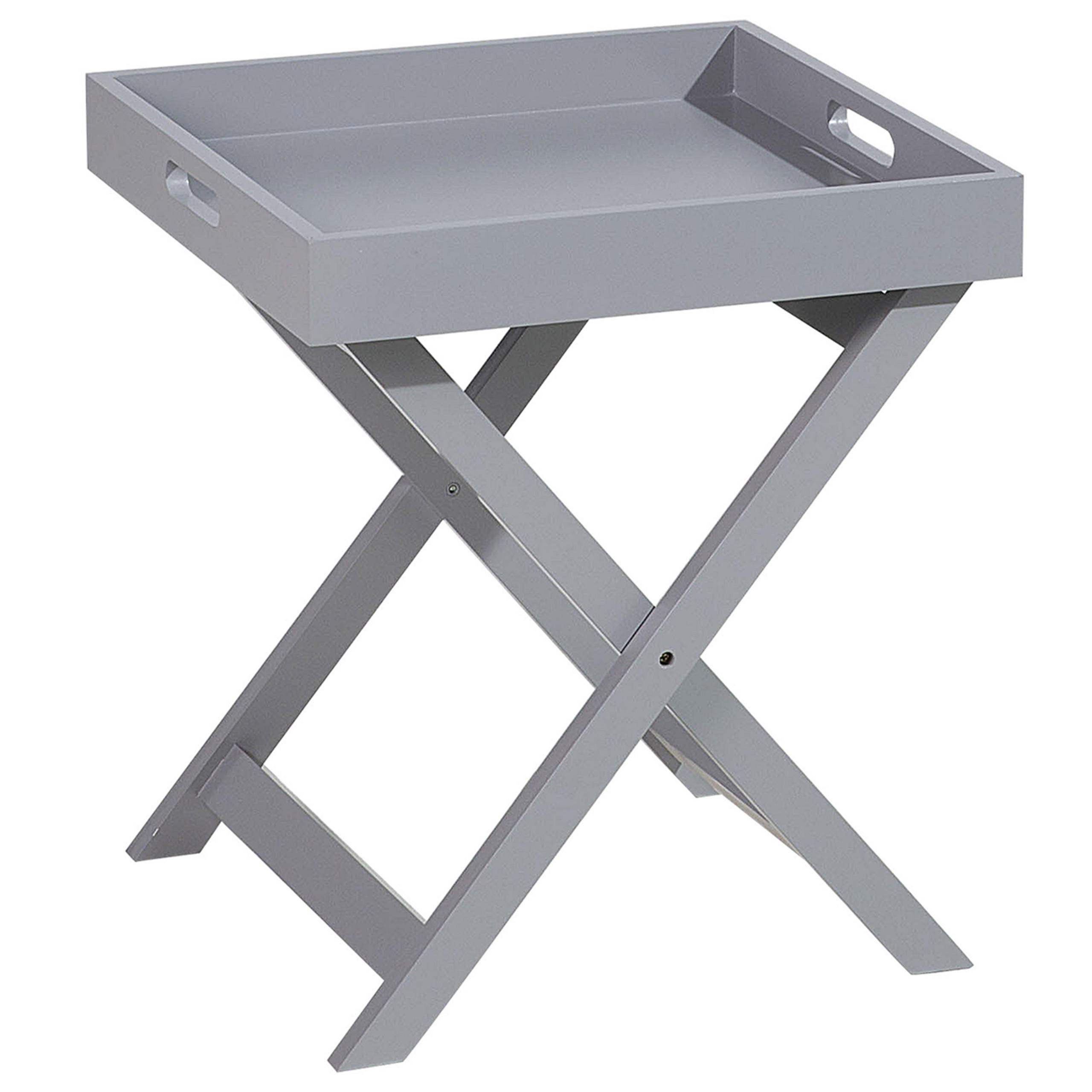 COUCHTISCH grau quadratisch 40/40 cm Chester - Grau, Holzwerkstoff (40/40/46cm) - Beliani