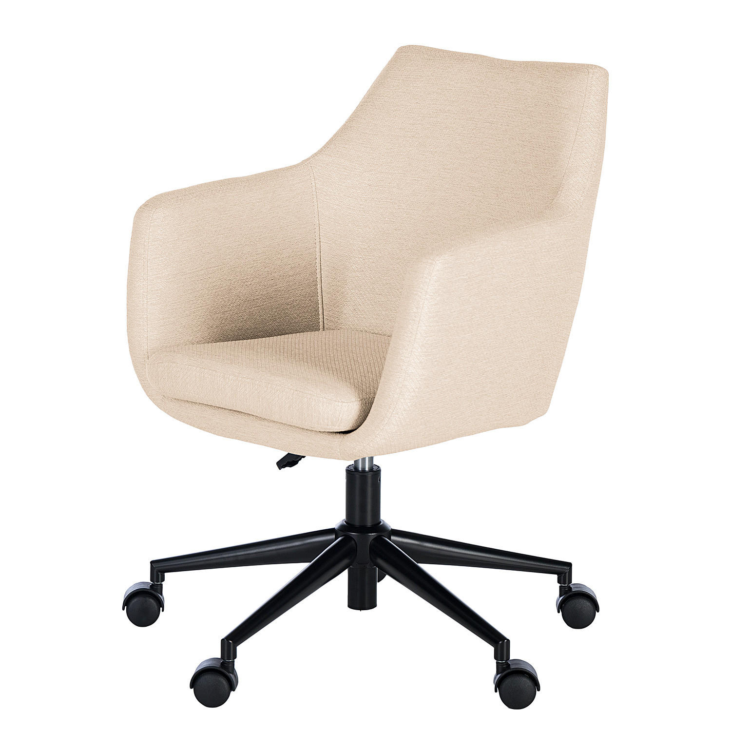 BÜRODREHSTUHL - Beige, Textil/Metall (58/91/58cm) - home24