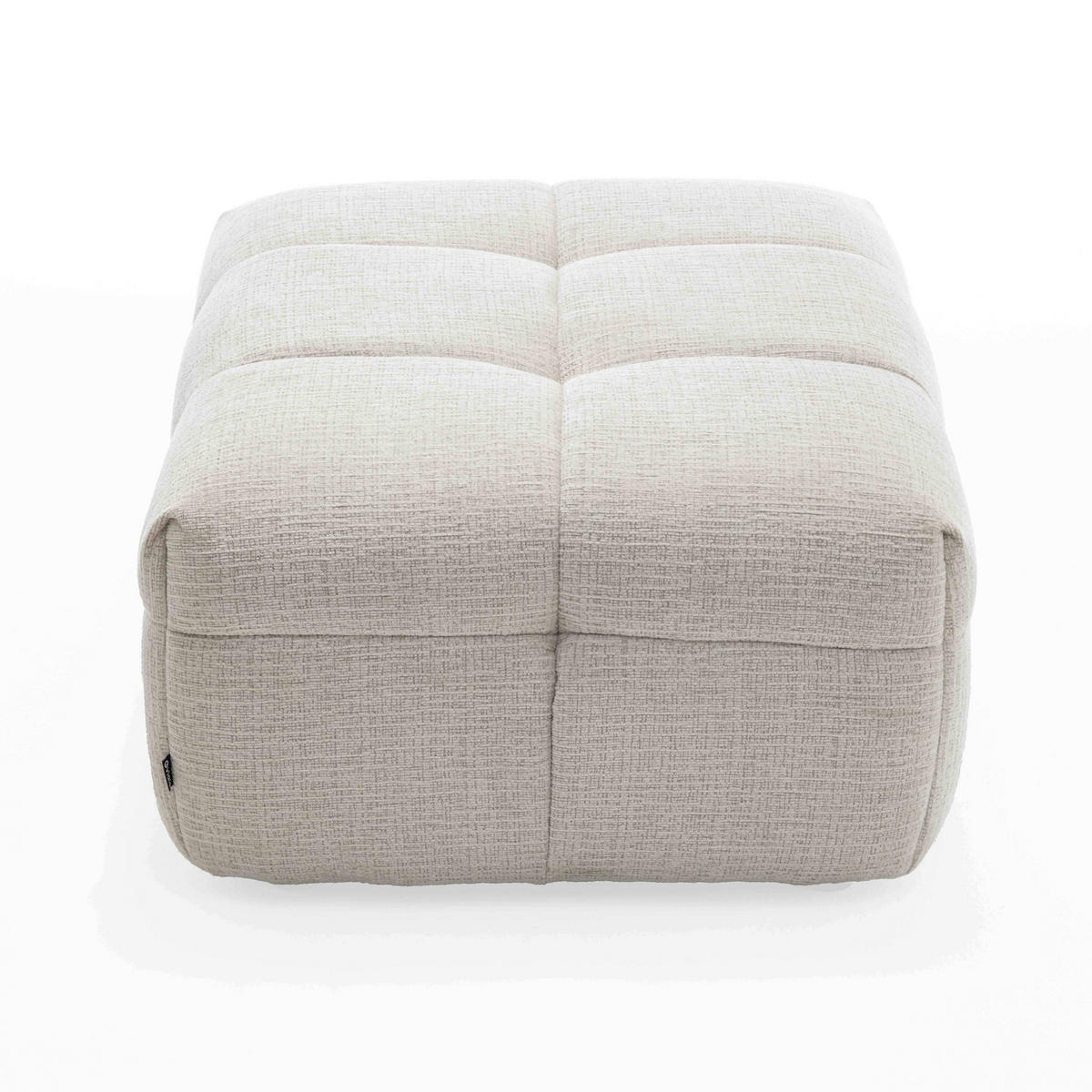 HOCKER, Weiß - Weiß, Textil (72/45/91cm) - Oviala