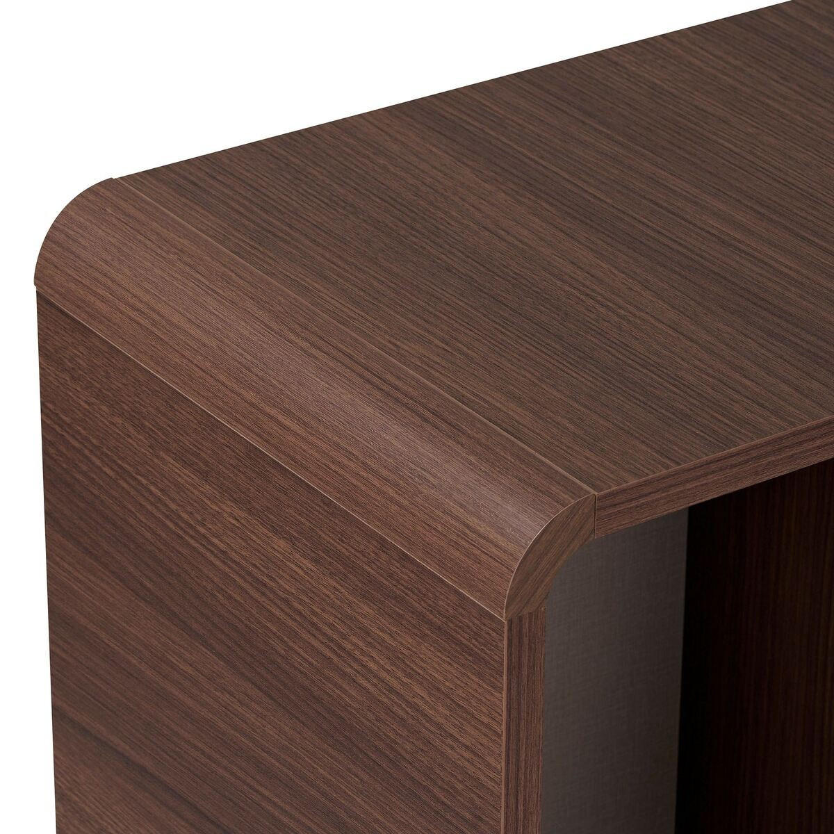 HOHE ANRICHTE 1 Tür 3 offenen Fächern mit abgerundeten Kanten 34/110/70 cm - Naturfarben, Holzwerkstoff (34/110/29cm) - Calicosy
