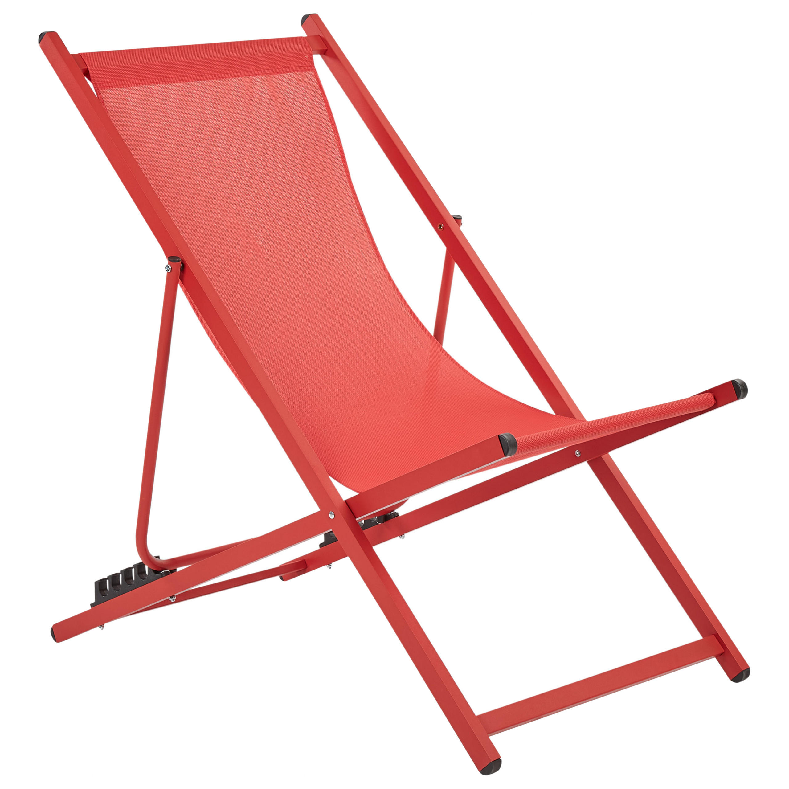 GARTENSTUHL Rot Locri II - Rot, Metall (60/79/95cm) - Beliani