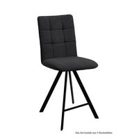 THEKENSTUHL drehbar (4er-Set) Destiny 47x108x60 Schwarz/Anthrazit - Anthrazit/Schwarz, Kunststoff (60/108/47cm) - 58aufmkessel