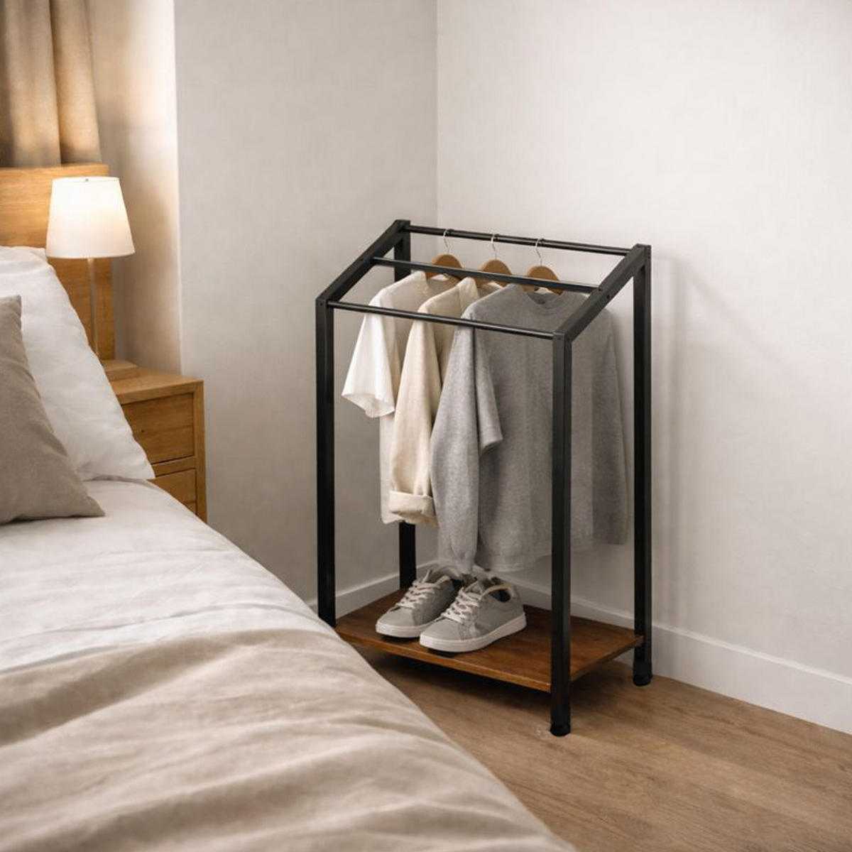 HANDTUCHSTÄNDER - Multicolor, Holzwerkstoff/Metall (43/80/28cm) - Relaxdays