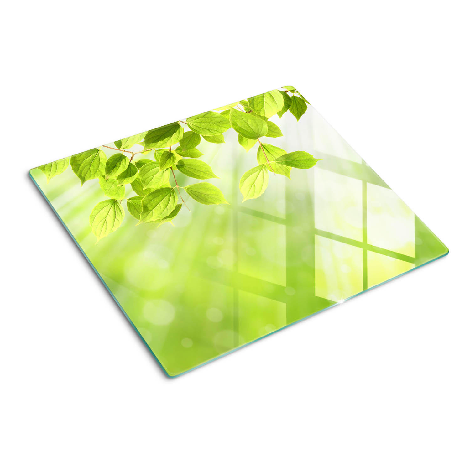 GLASPLATTE 60x52 cm Blätter - Grün, Glas (60/0.4/52cm) - TULUP
